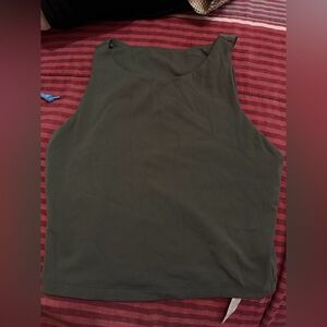 Olive Green Sleeveless Women's Top